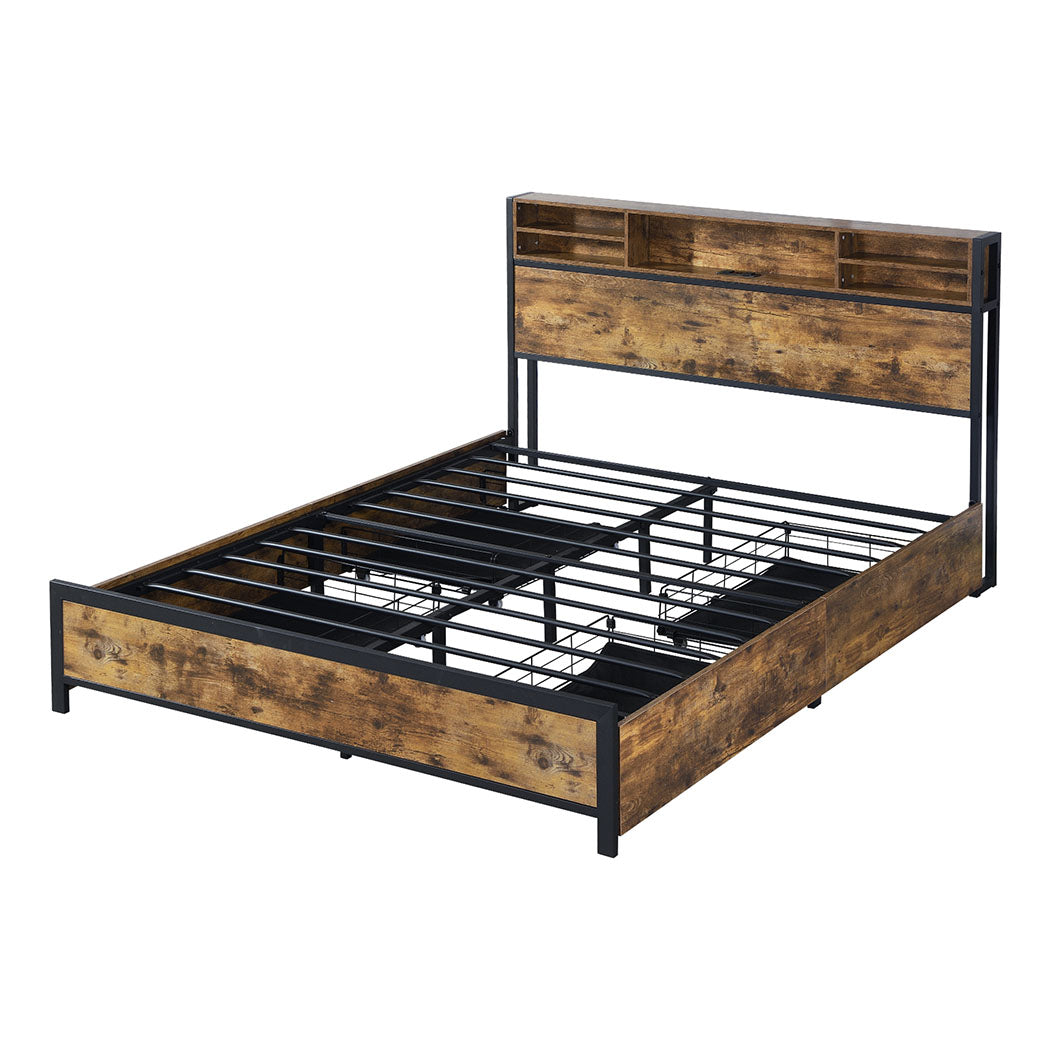 Levede bed frame queen-1973193466980732929