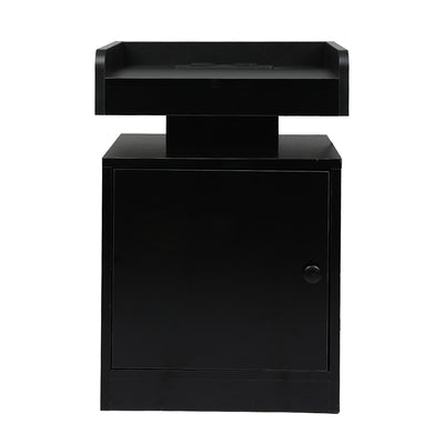 Levede Bedside Table USB Charger Outlet RGB Black-1954802384651816961