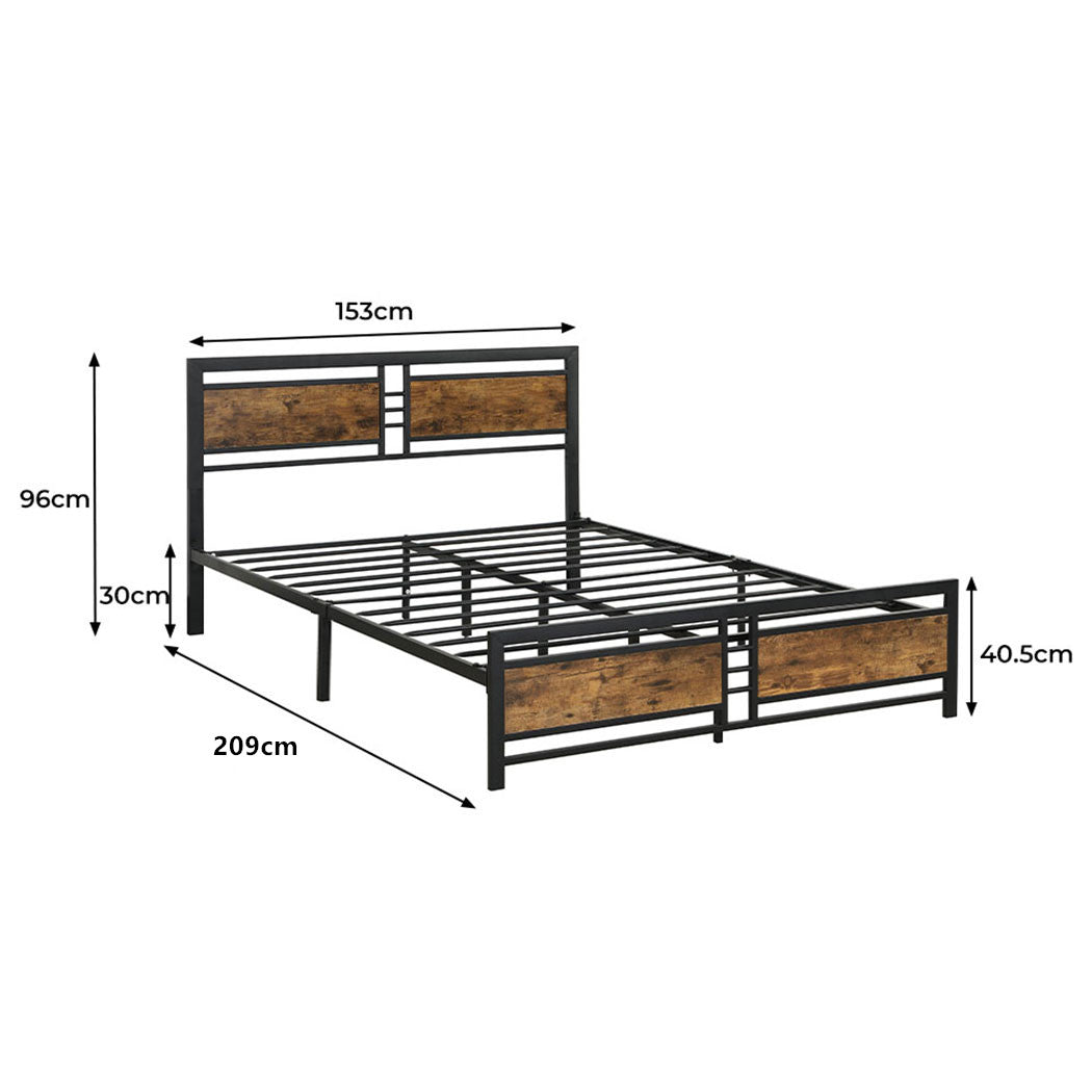 Levede Metal Bed Frame Queen Mattress-1910113205749944322