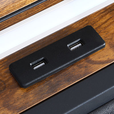 Levede Double Metal Bed Frame LED Lights 2 Drawers-1954802443862806531