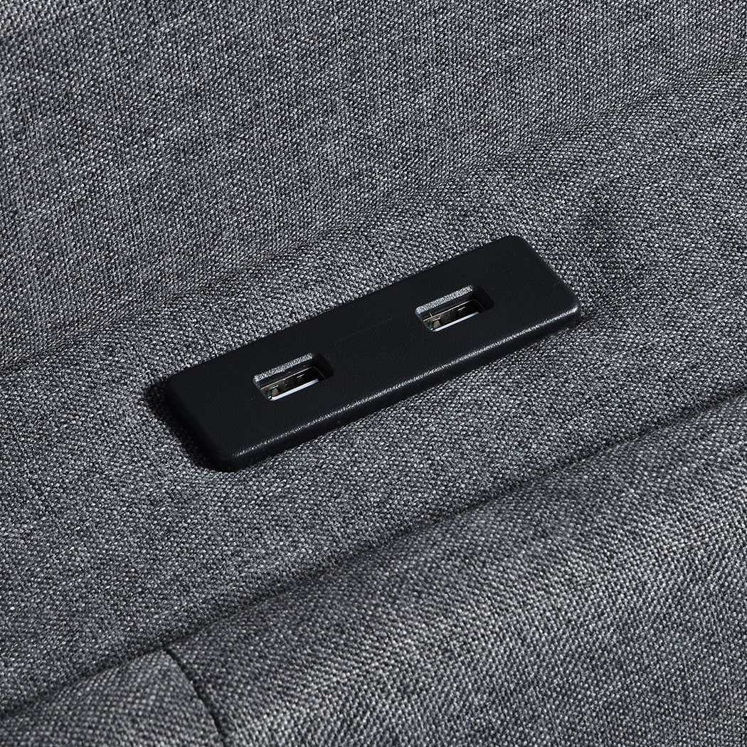 Levede Queen Bed Frame Gas Lift LED Light-1954802406550278147