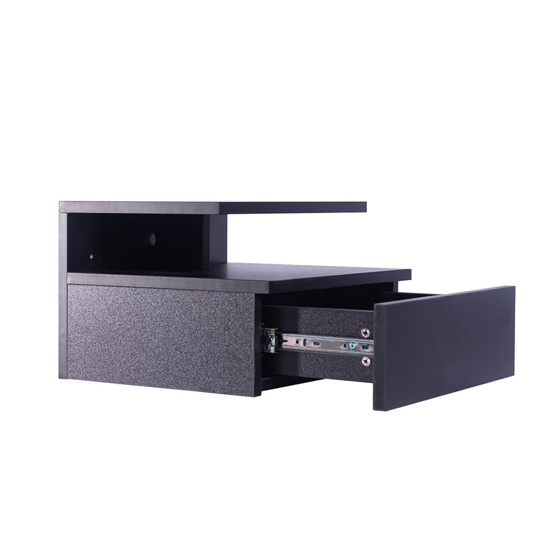 Levede 2x Bedside Tables Side Table Black-1954802716459012099