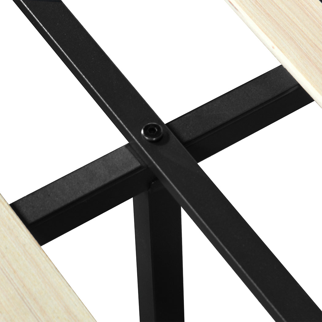 Levede Queen Bed Frame RGB LED PU 4 Drawer USB-1954802932943818755