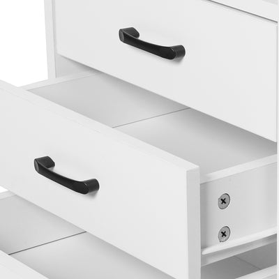 Levede Bedside Table USB Charger Outlet LED White-1954802384475656196