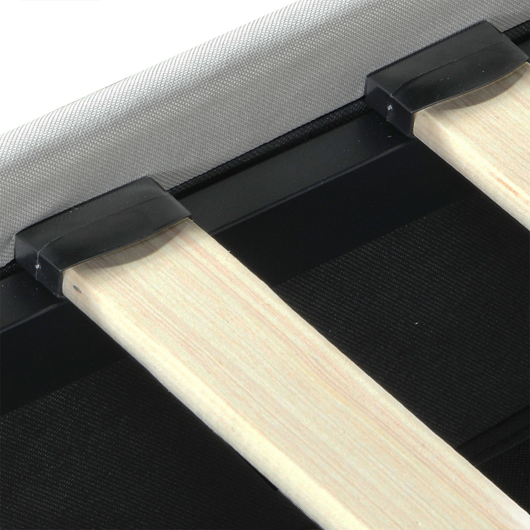 Levede Queen Bed Frame RGB LED PU 4 Drawer USB-1954802932943818756