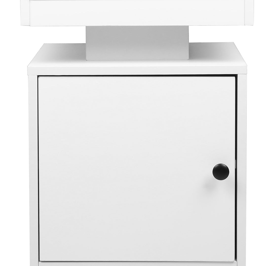 Levede Bedside Table USB Charger Outlet RGB White-1910112205626544132