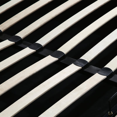 Levede Fabric Bed Frame King Tufted Dark Grey-1954802922613248004