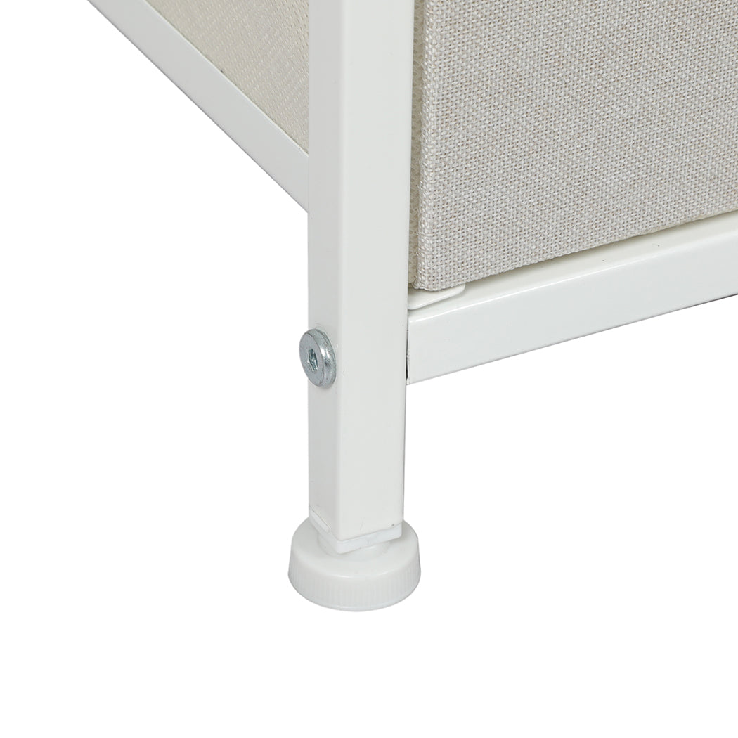Levede Chest of 3 Drawers Bedside Table Beige-1917016726118207492