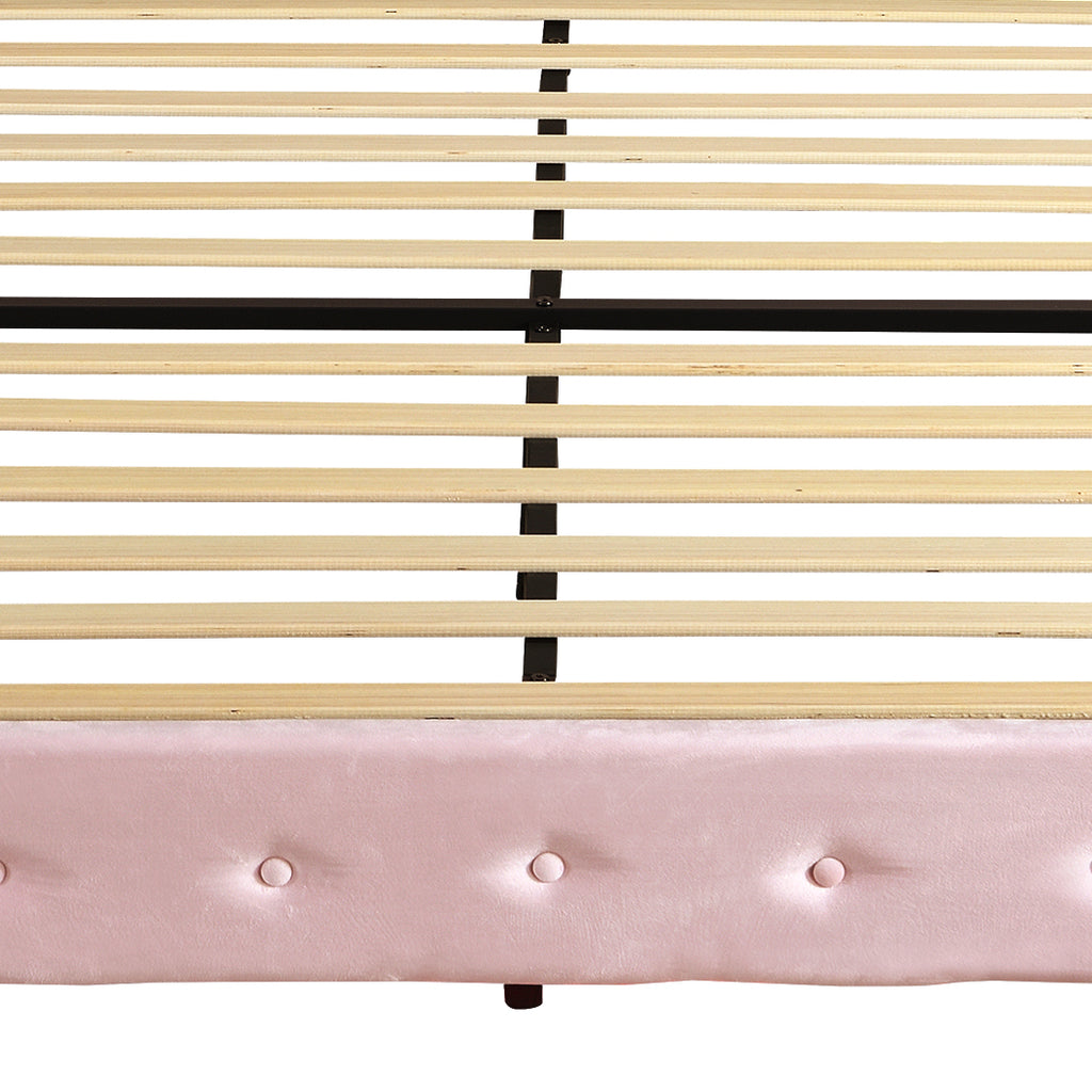 Levede King Floating Bed Frame LED Headboard USB Pink-1996009956473704453