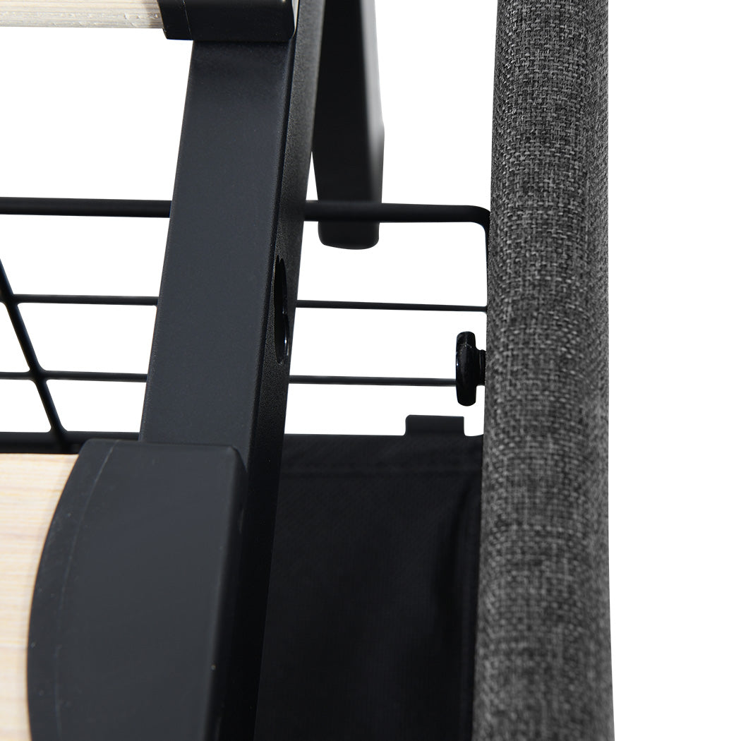 Queen Package | Harrison LED Smart Storage Bed Frame Grey & Serenity Euro Top Mattress (Medium Firm)