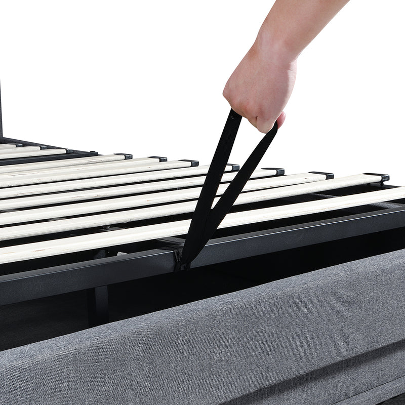 Levede Queen Bed Frame Gas Lift LED Light-1954802406550278149