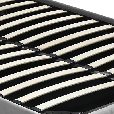 Levede Queen Bed Frame Fabric Tufted Grey-1954802923259170821