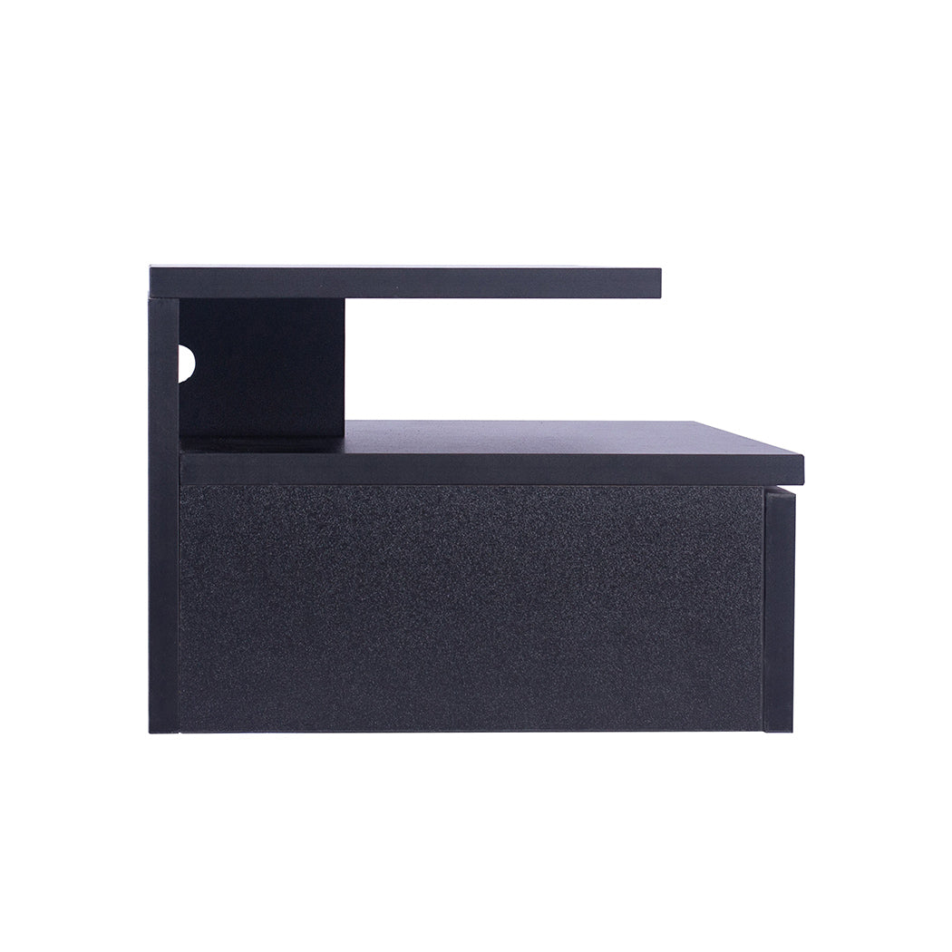 Levede 2x Bedside Tables Side Table Black-1910113068805918725