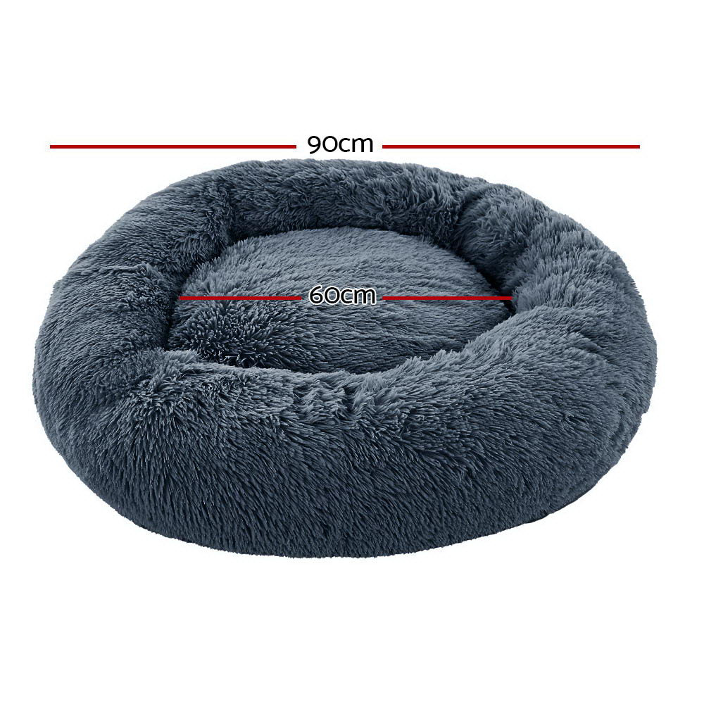 i.Pet Pet Bed Dog Bed Cat Large 90cm Dark Grey - Pet Care > Dog Supplies - Bedzy Australia