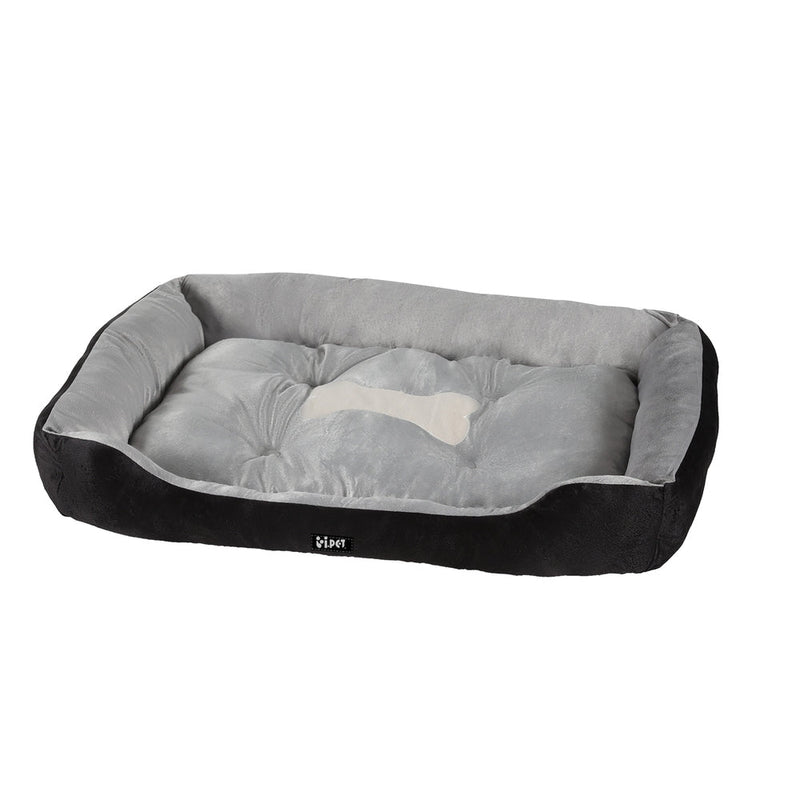 i.Pet Pet Bed Dog Cat Calming Soft Sleeping Comfy Plush Mat Cave Washable Black - Pet Care > Dog Supplies - Bedzy Australia