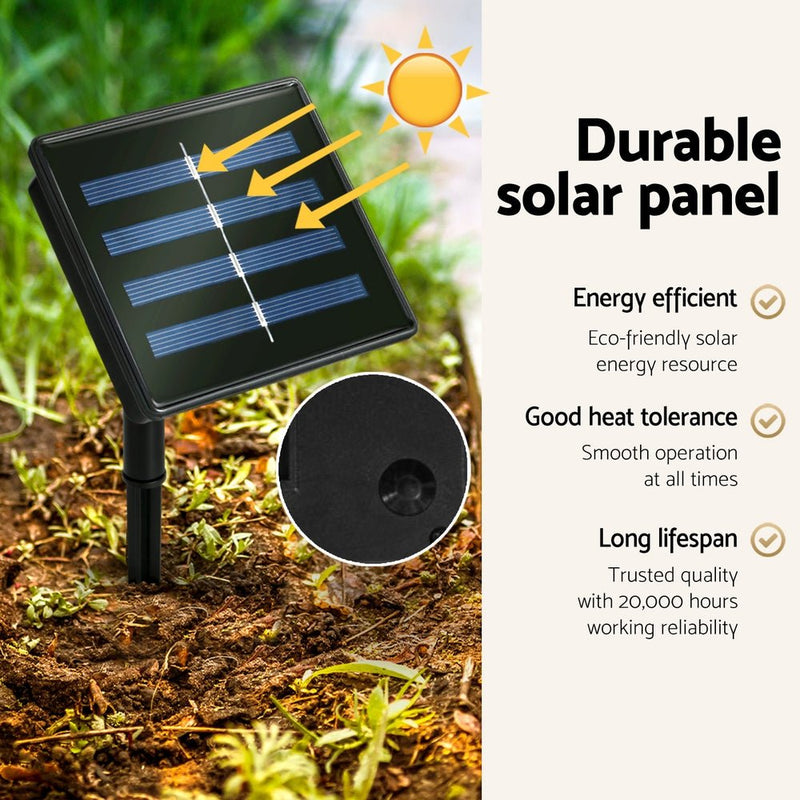 Jingle Jollys Christmas Lights 60cm Motif 160 LED Solar Wreath Xmas Decorations - Occasions > Christmas > Outdoor Decorations & Lights - Bedzy Australia