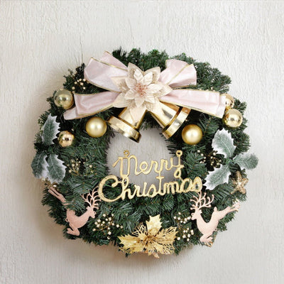 Jingle Jollys Christmas Wreath 60CM Garland Flowers Baubles Party Decorations - Occasions > Christmas > Christmas Wreaths & Garlands - Bedzy Australia