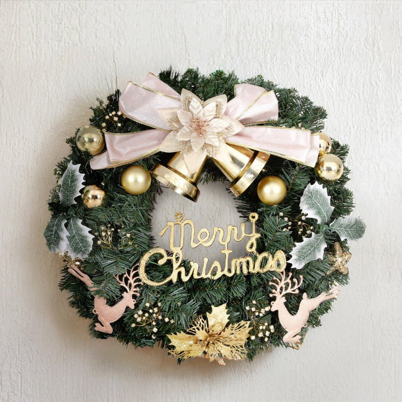 Jingle Jollys Christmas Wreath 60CM Garland Flowers Baubles Party Decorations - Occasions > Christmas > Christmas Wreaths & Garlands - Bedzy Australia