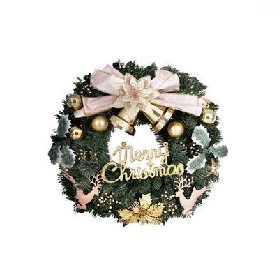 Jingle Jollys Christmas Wreath 60CM Garland Flowers Baubles Party Decorations - Occasions > Christmas > Christmas Wreaths & Garlands - Bedzy Australia