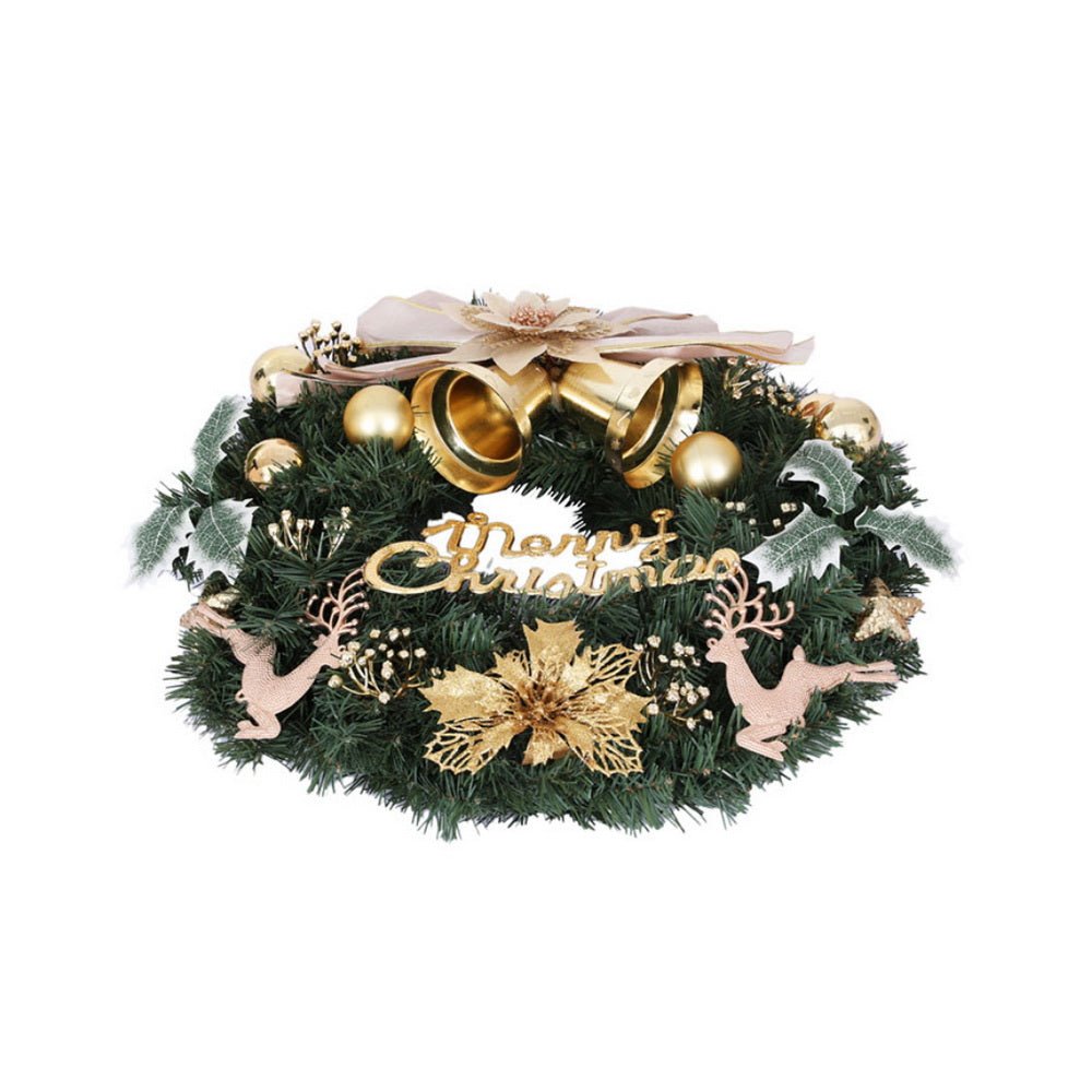 Jingle Jollys Christmas Wreath 60CM Garland Flowers Baubles Party Decorations - Occasions > Christmas > Christmas Wreaths & Garlands - Bedzy Australia