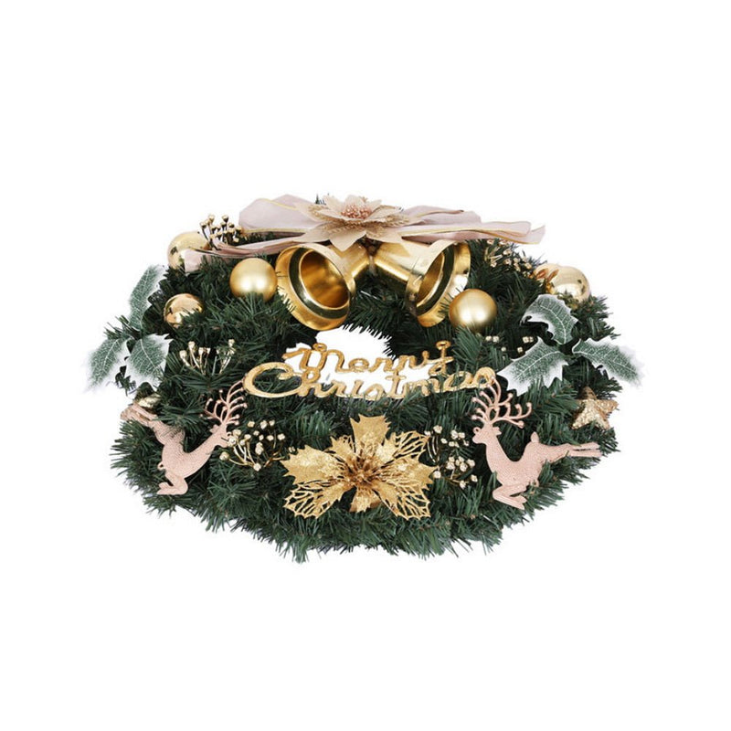 Jingle Jollys Christmas Wreath 60CM Garland Flowers Baubles Party Decorations - Occasions > Christmas > Christmas Wreaths & Garlands - Bedzy Australia