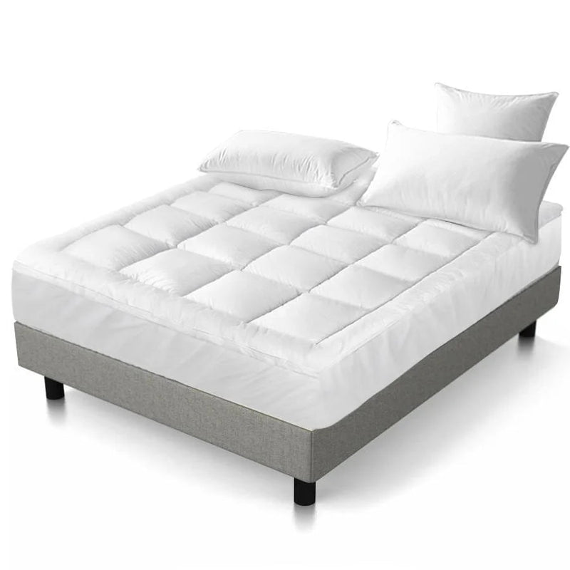 King Premium Package | Bedzy Luxe Austin Bed Frame Turquoise, Luna Series Euro Top Mattress (Medium Firm) & Bamboo Mattress Topper! - Bedzy Australia