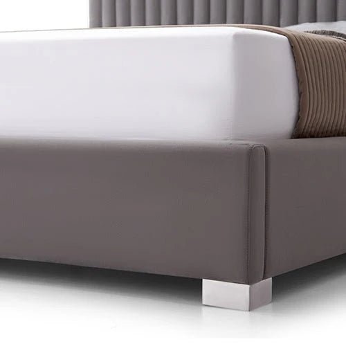 King Premium Package | Bedzy Luxe Hillsdale Bed Frame Grey, Plush Premium Euro Top Pocket Spring Mattress (Medium Firm) & Bamboo Mattress Topper! - Bedzy Australia