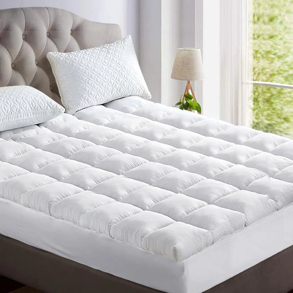 King Premium Package | Bedzy Luxe Hillsdale Bed Frame Grey, Plush Premium Euro Top Pocket Spring Mattress (Medium Firm) & Bamboo Mattress Topper! - Bedzy Australia