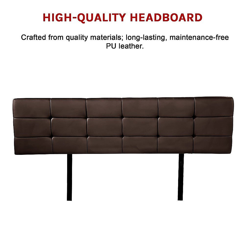 King Size | Deluxe Headboard Bedhead (Brown) - Bedzy Australia