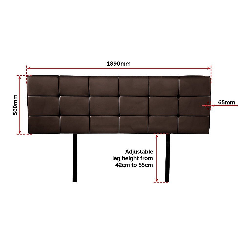 King Size | Deluxe Headboard Bedhead (Brown) - Bedzy Australia