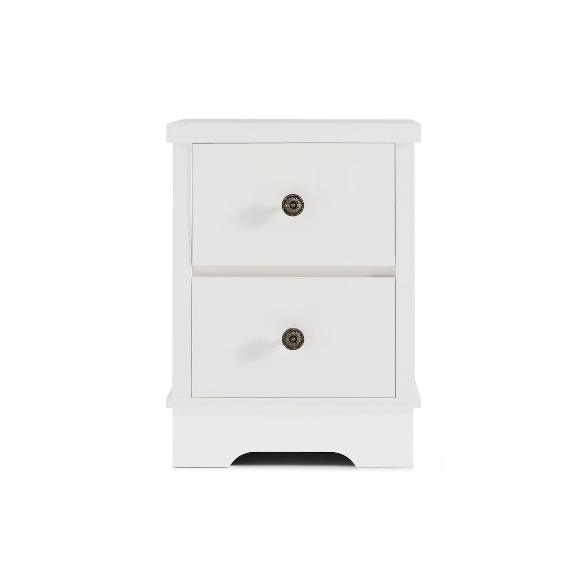 Margaux White Coastal Style Bedside Table - Bedzy Australia