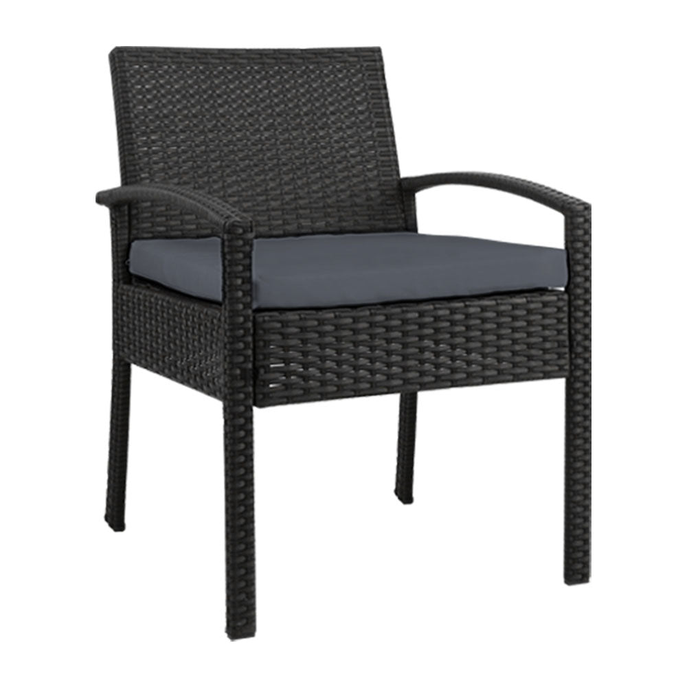 Outdoor Dining Chairs Patio Furniture Rattan Lounge Chair Cushion Felix - Furniture > Outdoor - Bedzy Australia