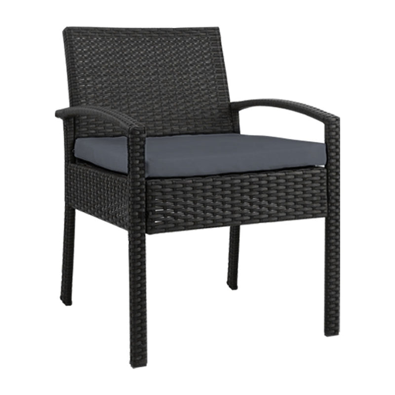 Outdoor Dining Chairs Patio Furniture Rattan Lounge Chair Cushion Felix - Furniture > Outdoor - Bedzy Australia