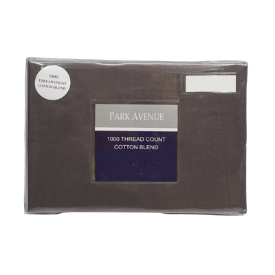 Park Avenue 1000TC Cotton Blend Sheet & Pillowcases Set Hotel Quality Bedding Single Charcoal - Bedzy Australia