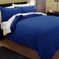 Pintuck Quilt Cover Set Blue Queen