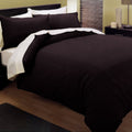 Pintuck Quilt Cover Set Chocolate Queen