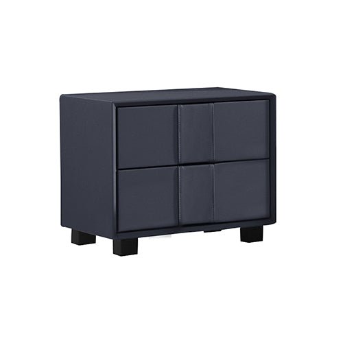 Prado Bedside Table MDF Construction Fabric Upholstery Iron Feet - Furniture > Bedroom > Bedside Tables - Bedzy Australia