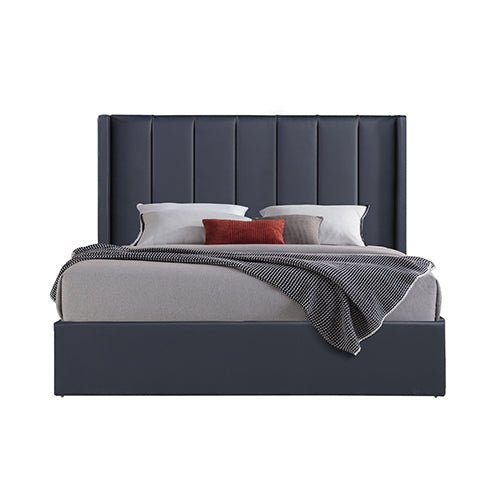 Prado Gas Lift Queen Bed Frame Non - woven Fabric MDF KD Slats - Furniture > Bedroom > Beds & Bed Frames - Bedzy Australia