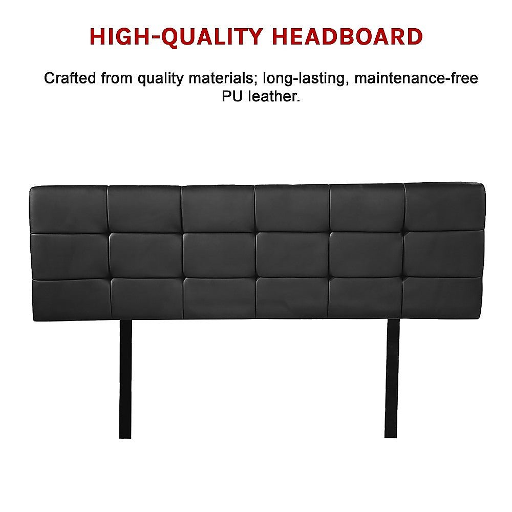 Queen Size | Deluxe Headboard Bedhead (Black) - Bedzy Australia