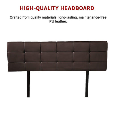 Queen Size | Deluxe Headboard Bedhead (Brown) - Bedzy Australia
