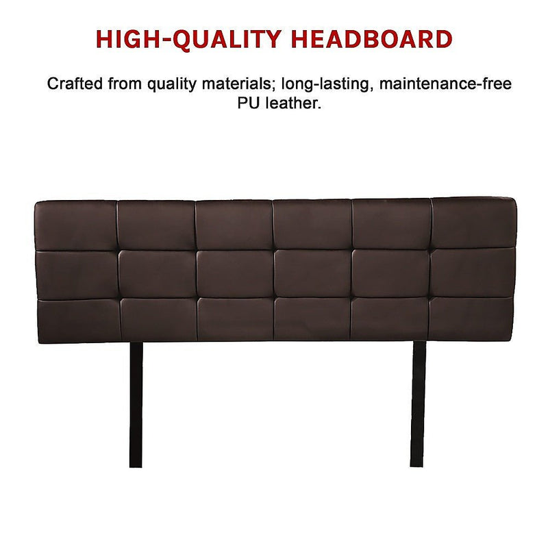 Queen Size | Deluxe Headboard Bedhead (Brown) - Bedzy Australia