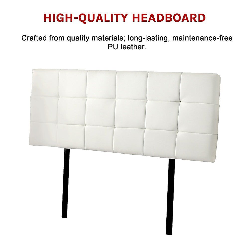 Queen Size | Deluxe Headboard Bedhead (White) - Bedzy Australia