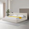 Ralph King Bed Frame Fabric Upholstery in KD slat