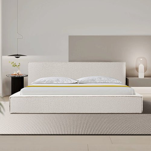 Ralph Queen Bed Frame Fabric Upholstery in KD slat - Furniture > Bar Stools & Chairs > Arm Chairs & Recliners - Bedzy Australia