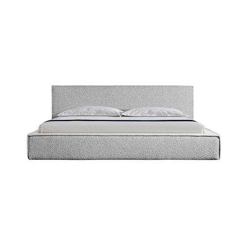 Ralph Queen Bed Frame Fabric Upholstery in KD slat - Furniture > Bar Stools & Chairs > Arm Chairs & Recliners - Bedzy Australia