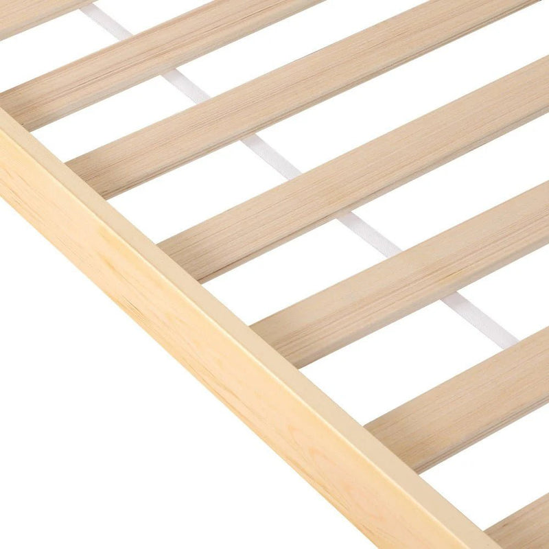 Single Package | Rita Rattan Wooden Bed Frame Pine & Bonita Pillow Top Mattress (Medium Firm) - Baby & Kids > Kid's Furniture > Kid's Beds & Bed Frames - Bedzy Australia