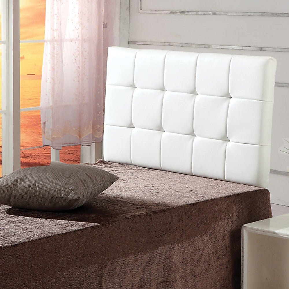 Single Size | Deluxe Headboard Bedhead (White) - Bedzy Australia