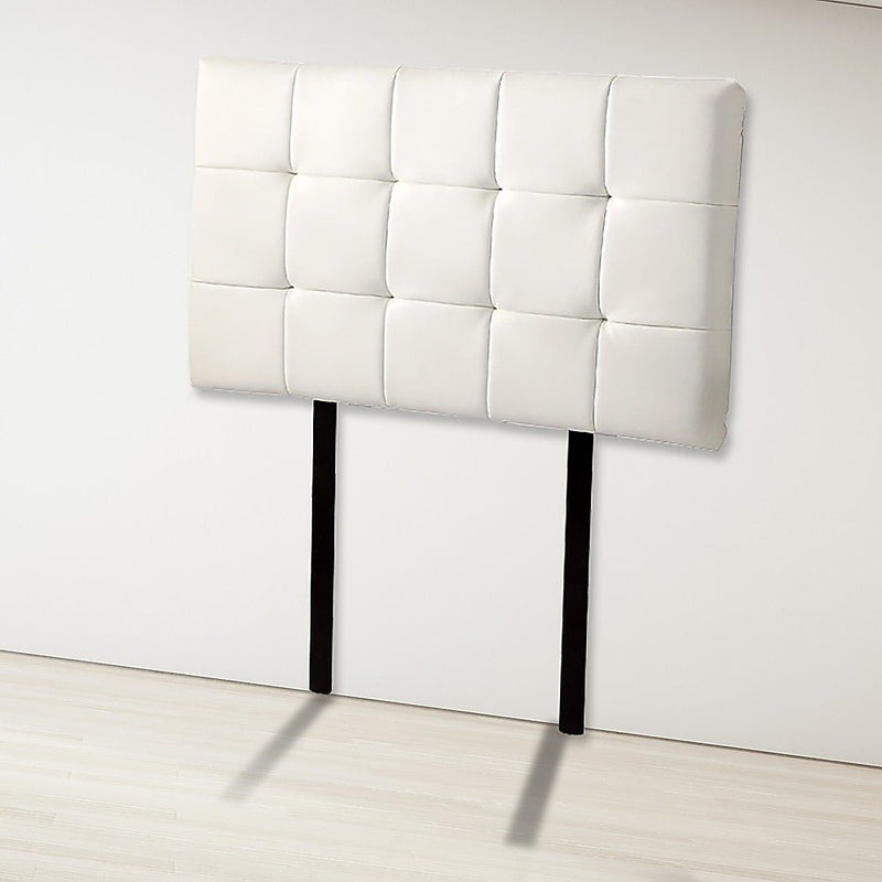 Single Size | Deluxe Headboard Bedhead (White) - Bedzy Australia