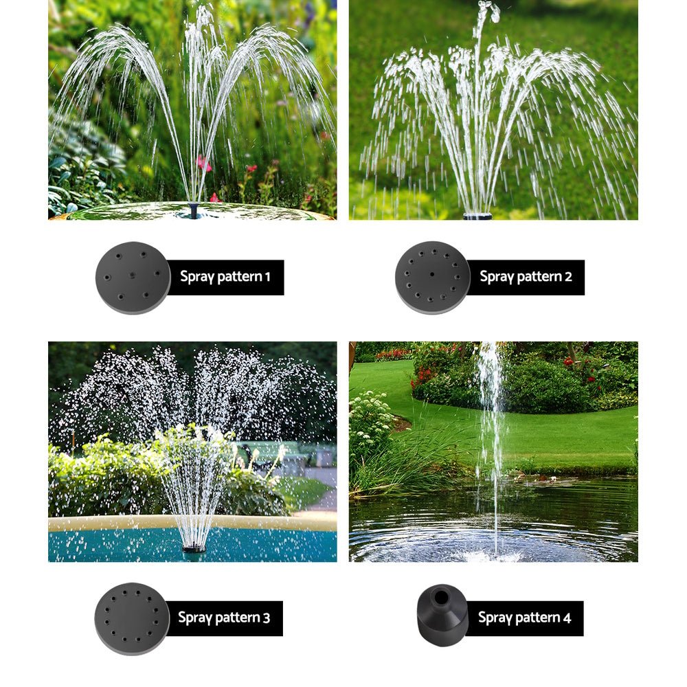 Solar Pond Pump with Battery Kit LED Lights 4.3FT - Home & Garden > Garden Tools - Bedzy Australia