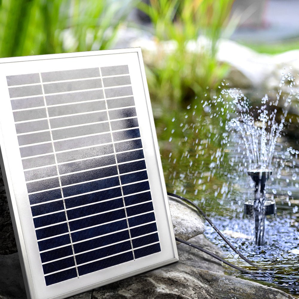 Solar Pond Pump with Battery Kit LED Lights 4.3FT - Home & Garden > Garden Tools - Bedzy Australia
